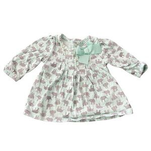 Sparkle Elephant Tiffany Blue long sleeve Shirt NB